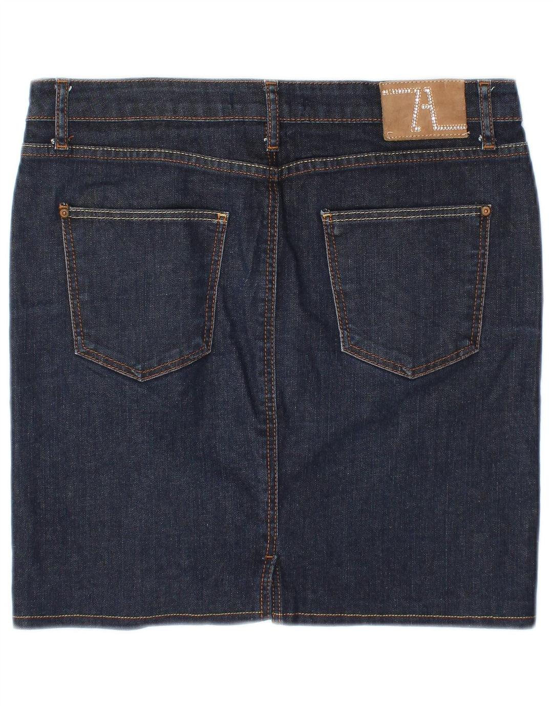 ZARA Dame Denim Nederdel EU 38 Small W28 Navy Blue