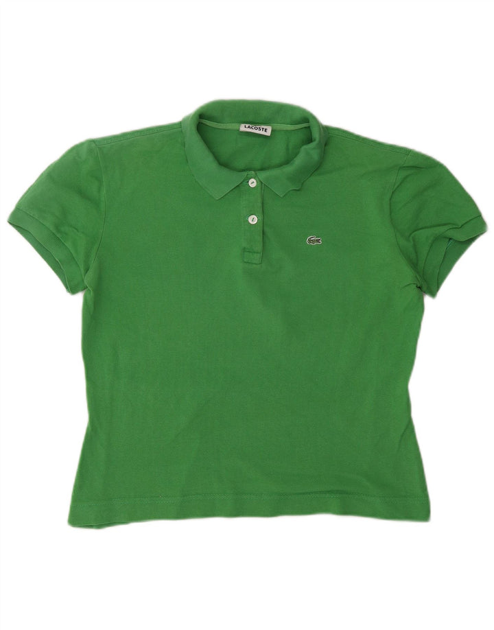 Lacoste Dame Polo Shirt Størrelse 42 Stor Grøn Bomuld