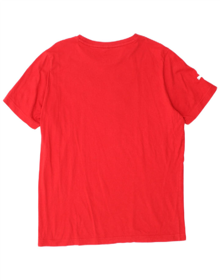 Puma Herre Ferrari Grafisk T-Shirt Top Medium Rød