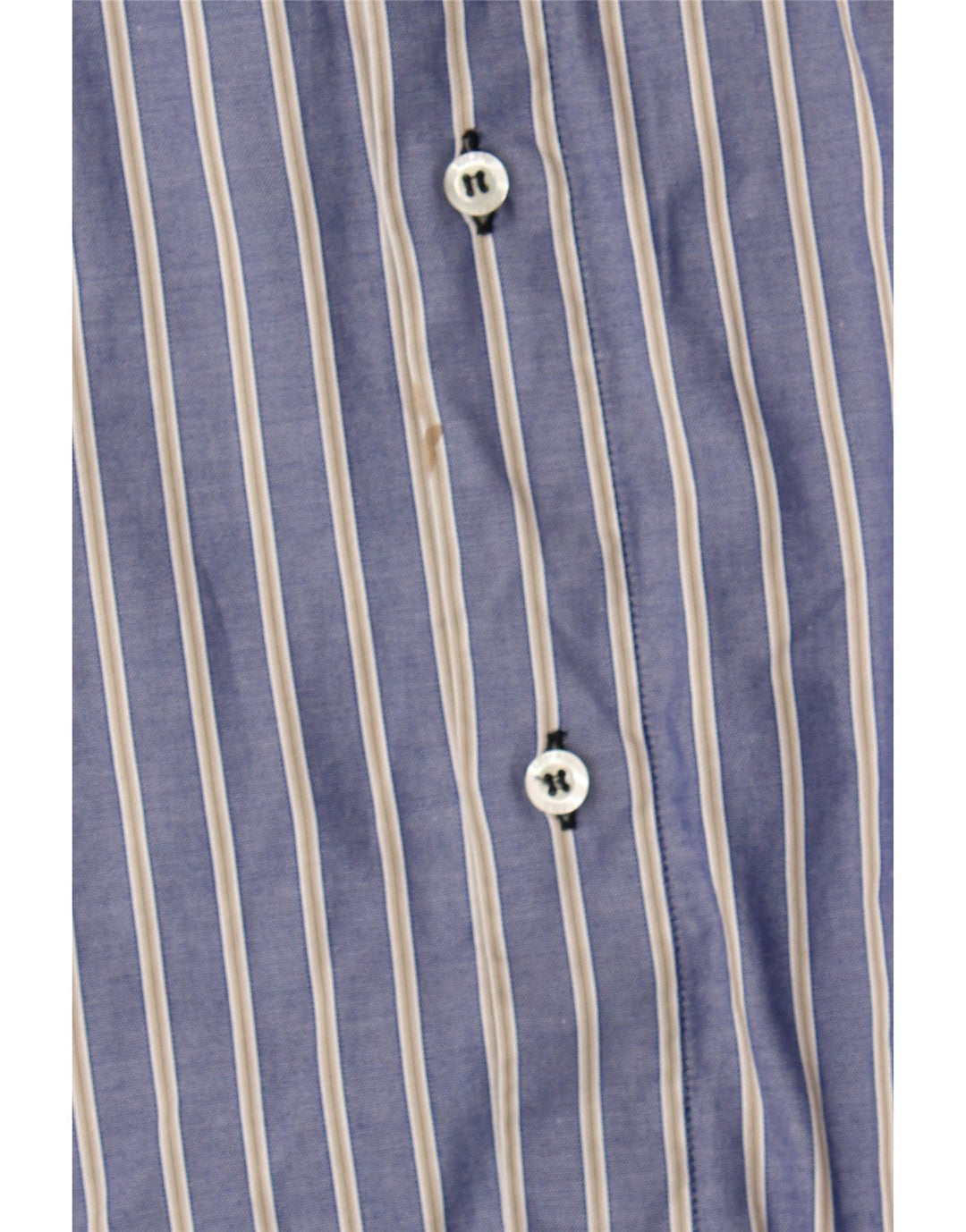 ARMANI JEANS Mens Shirt XL Blue Pinstripe Cotton Vintage Armani Jeans and Second-Hand Armani Jeans from Messina Hembry 
