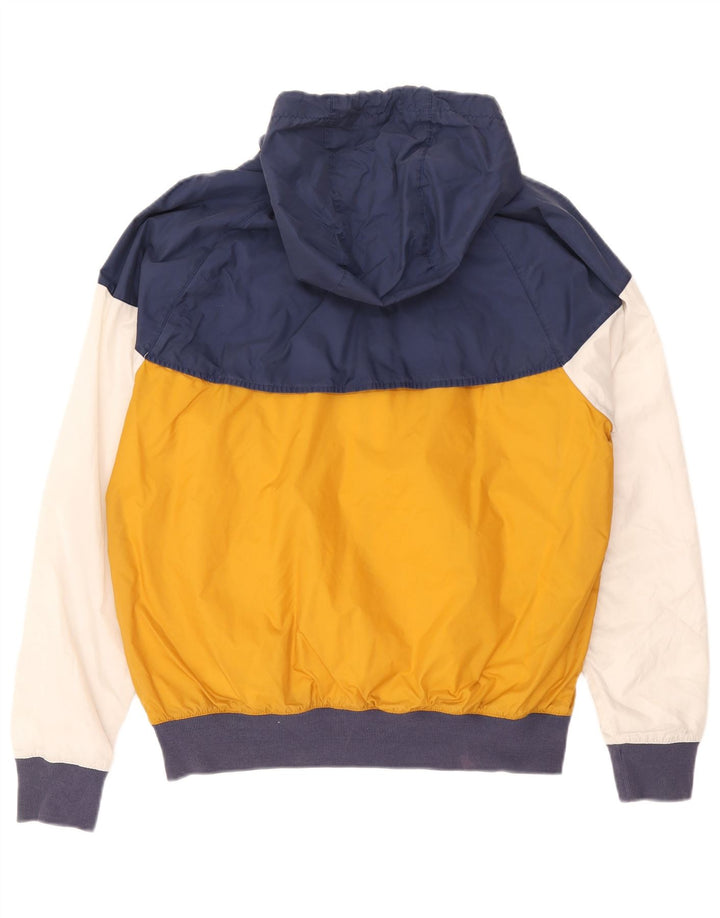 Nike Regnjakke med hætte til mænd UK 36 Lille flerfarvet Colourblock Nylon