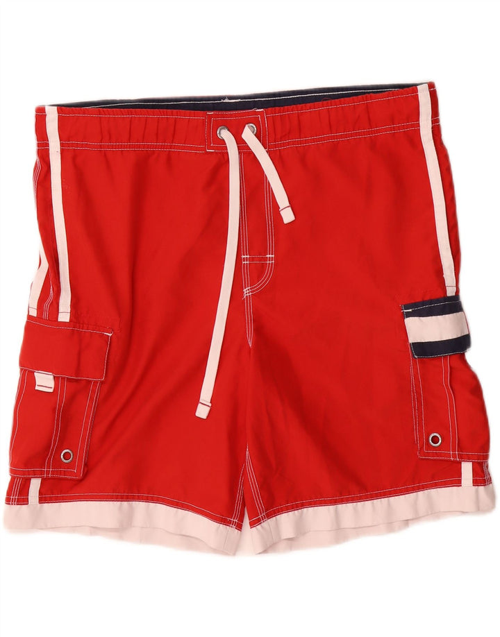 Tommy Hilfiger Badeshorts til mænd Small Red Colourblock Polyester