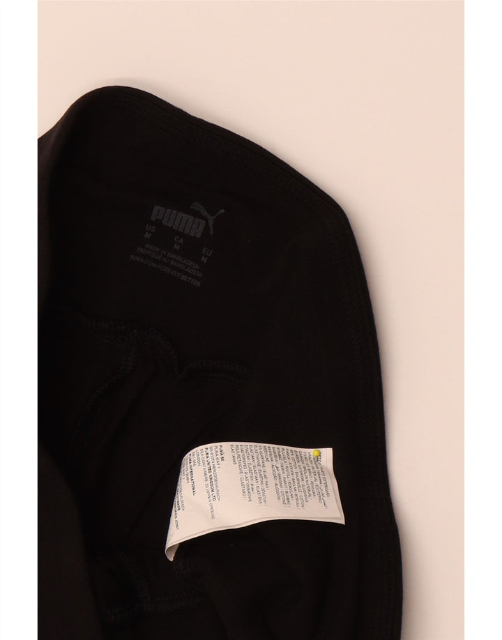 PUMA Womens Graphic Leggings UK 12 Medium Black Cotton Vintage Puma and Second-Hand Puma from Messina Hembry 