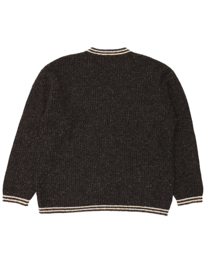 Belfe & Belfe Herre V-hals sweater Stor Grå Flecked Uld