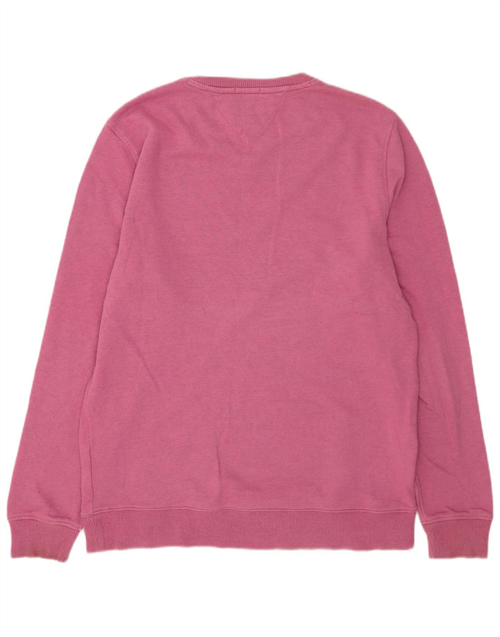 Tommy Hilfiger Herre Regular Fit Grafisk Sweatshirt Jumper Large Pink Bomuld