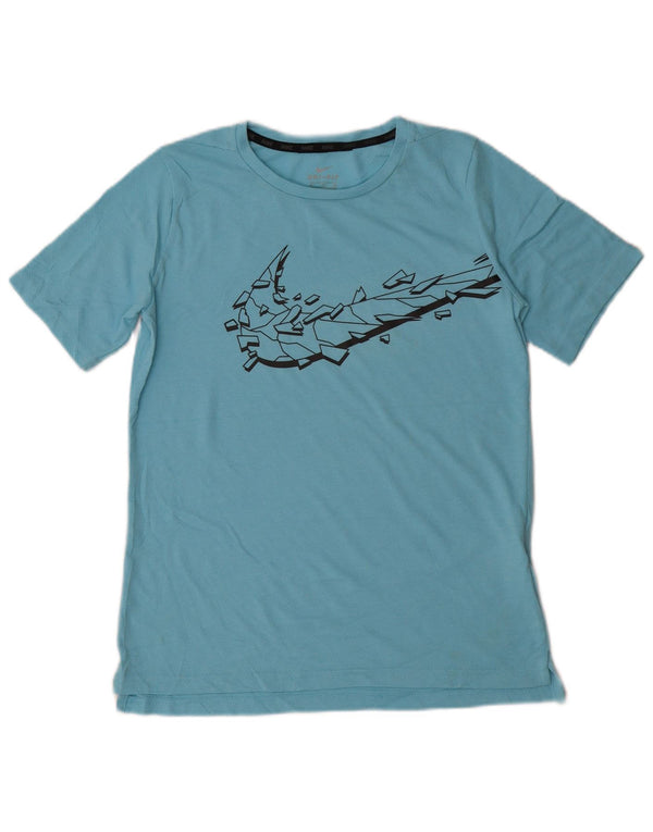 Nike drenge grafisk t-shirt top 13-14 år XL blå polyester
