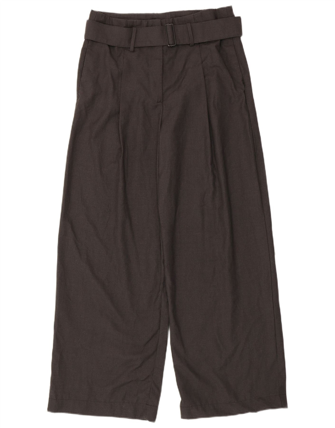 ZARA Kvinder Casual Bukser med brede ben Medium W28 L29 Grå Polyester