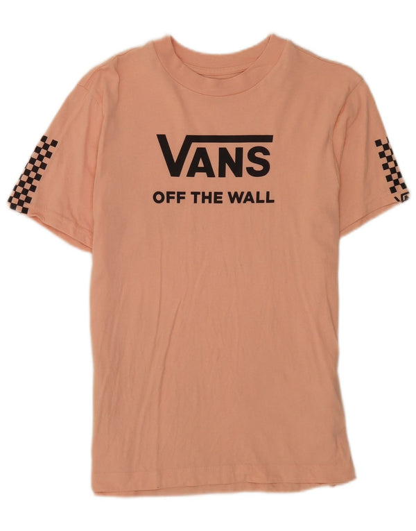 Vans Grafisk T-Shirt Top UK 12 Medium Pink Bomuld