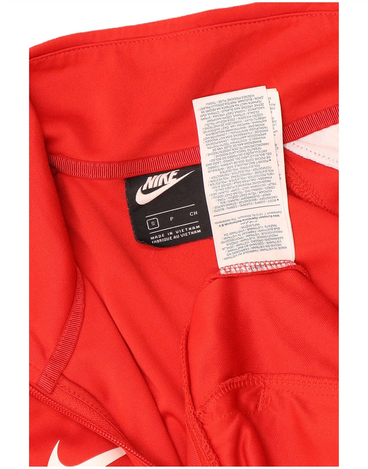 Nike herre Swoosh grafisk træningsdragt topjakke Lille rød farveblok
