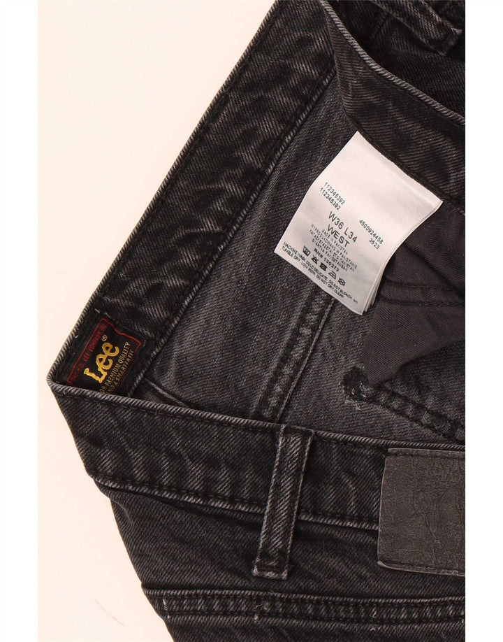 Lee Herre West Straight Jeans W36 L34 Sort Bomuld