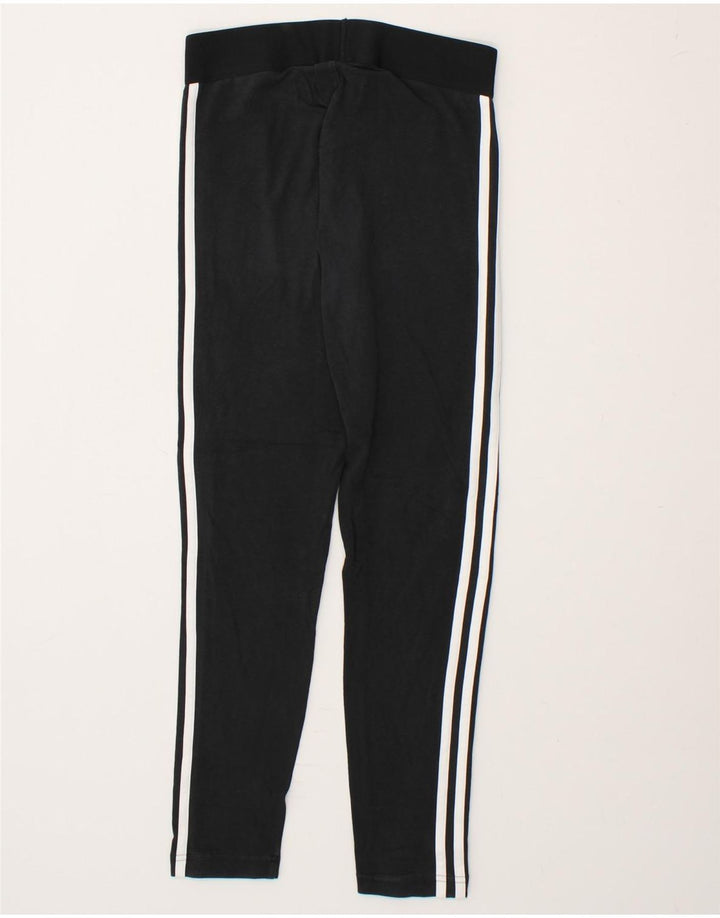 ADIDAS Womens Leggings UK 8/10 Small  Black Cotton Vintage Adidas and Second-Hand Adidas from Messina Hembry 