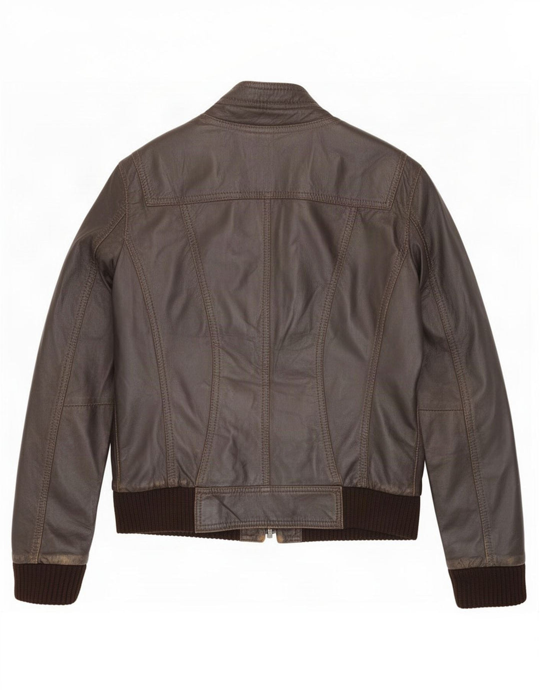 Vintage Herre Bomber Læderjakke IT 48 Medium Brun