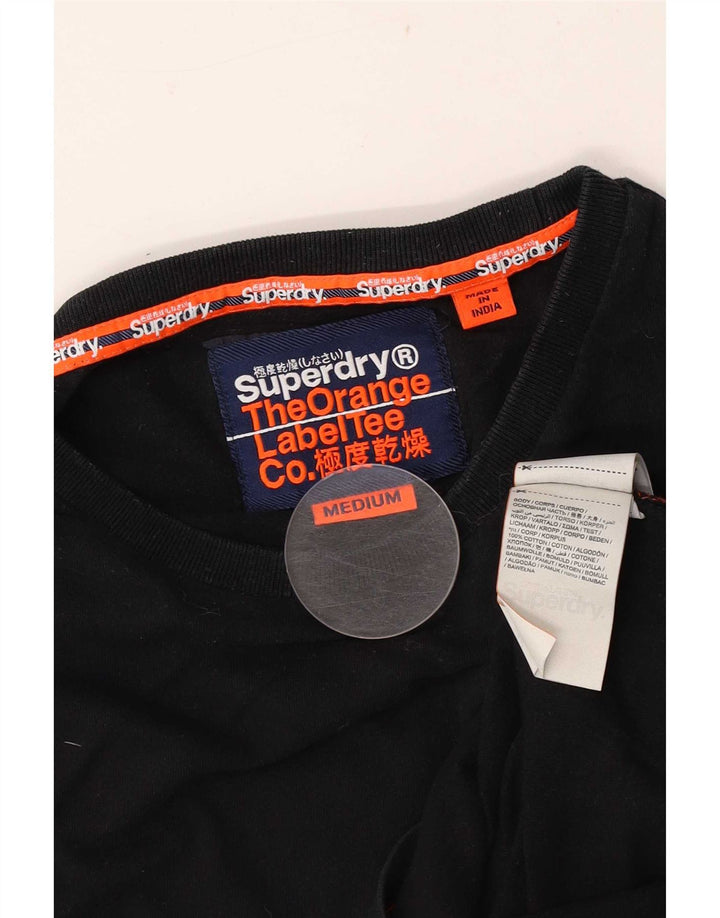 Superdry Herre Top Langærmet Medium Sort Bomuld