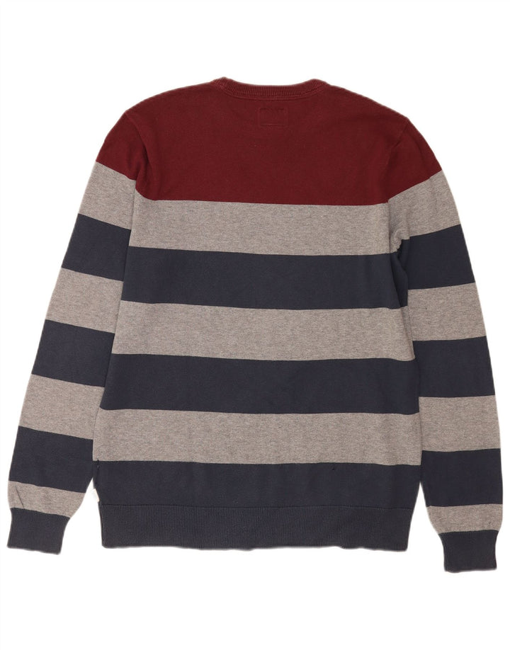 Vans Herre rund hals sweater lille flerfarvet stribet bomuld