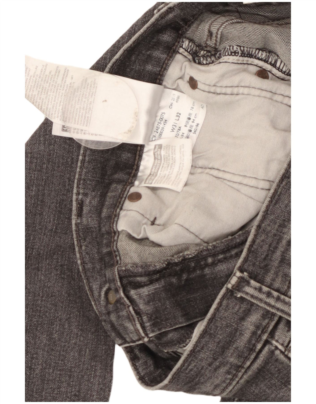 Levi's Herre 510 Skinny Jeans W31 L32 Grå Bomuld