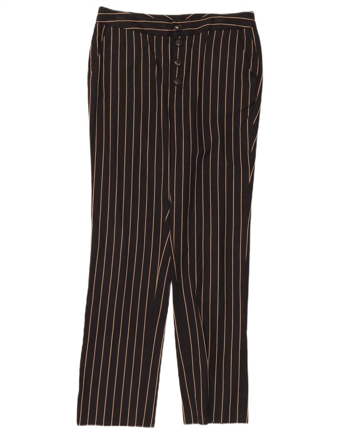 MASSIMO DUTTI Højtaljede Chinobukser til kvinder EU 38 Small W28 L28 Sort