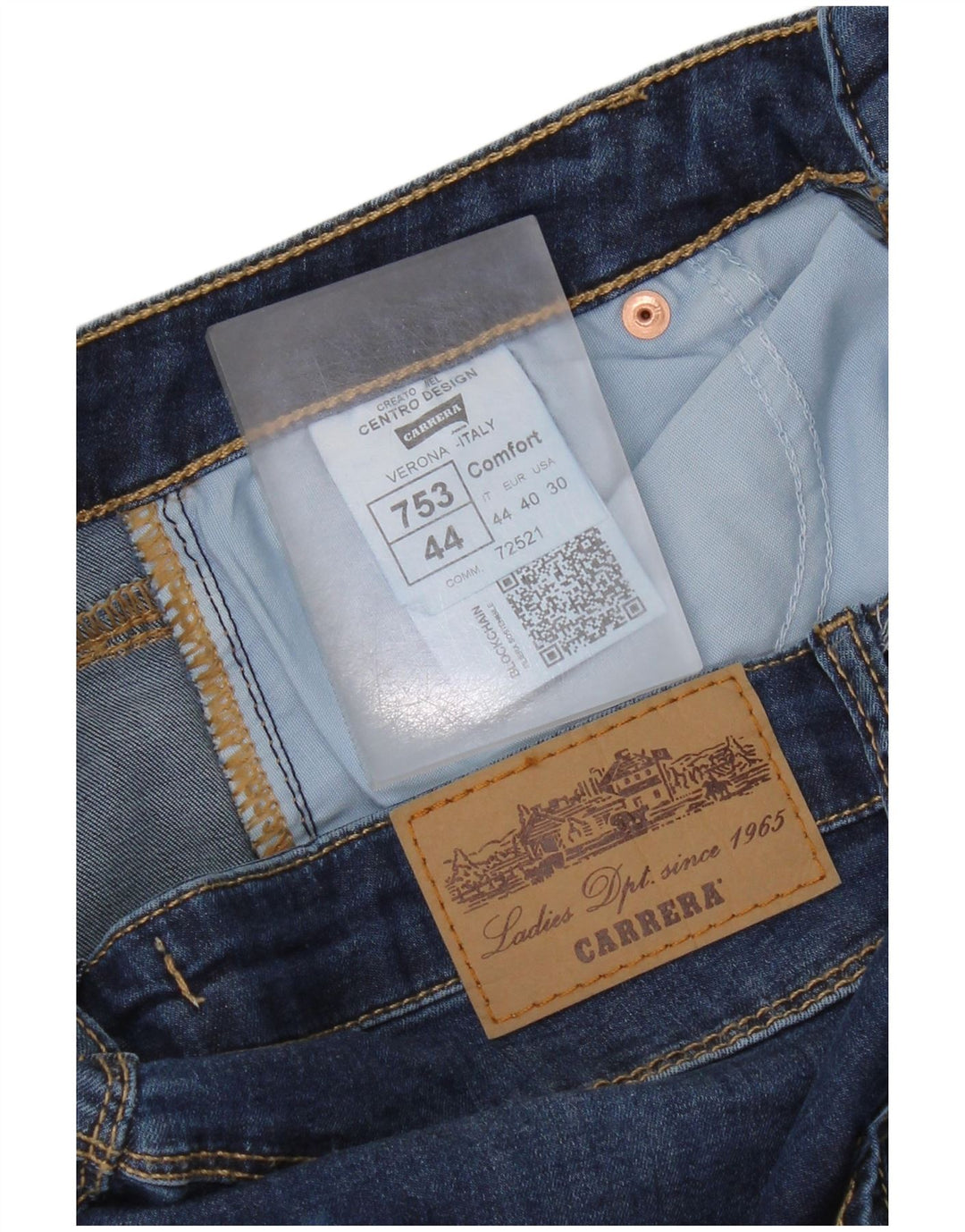 Carrera Dame VERONA Slim Jeans IT 44 Medium W30 L34 Marineblå Bomuld
