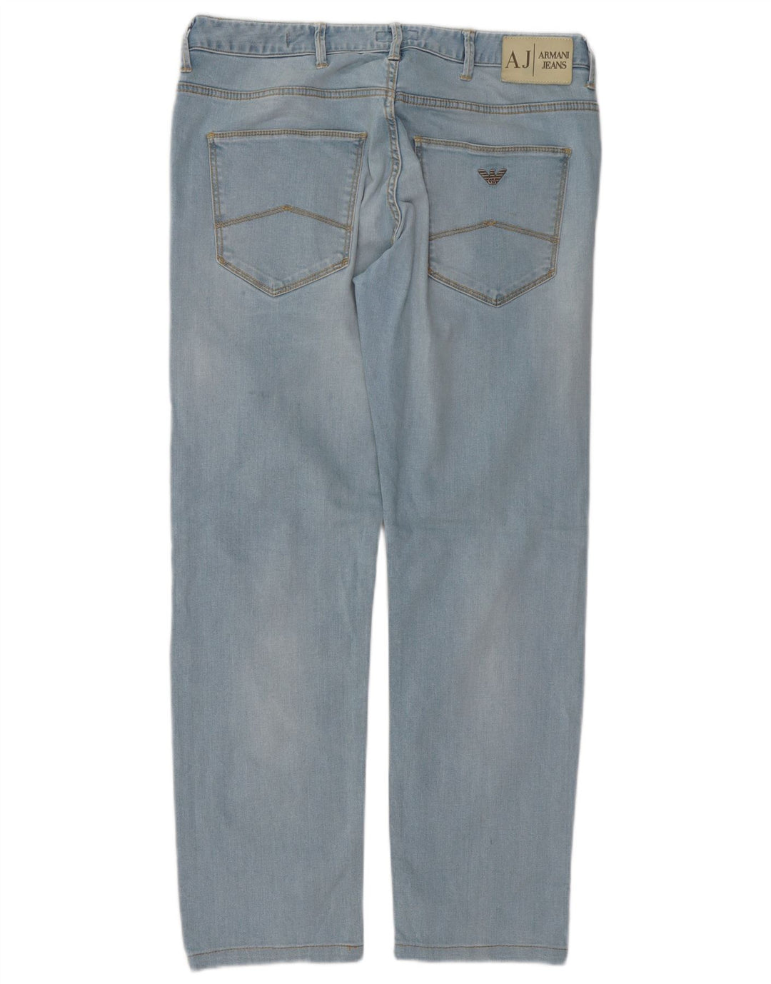 ARMANI Mens Fitted Straight Jeans W33 L29  Blue Cotton