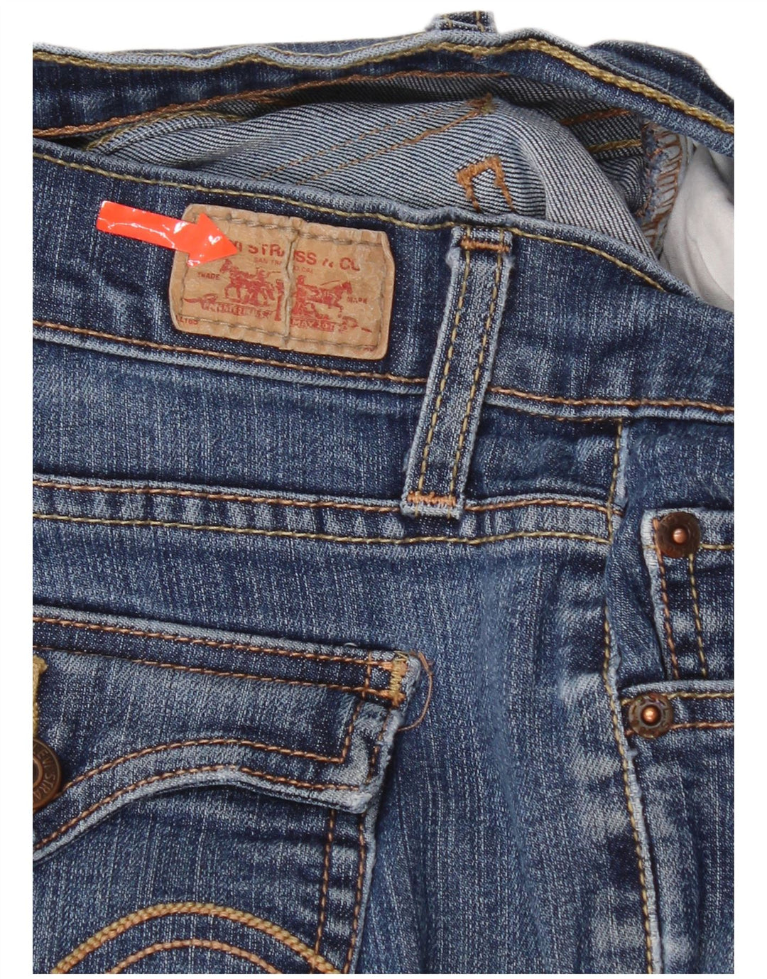 Levi's Dame 524 Super Low Skinny Jeans W36 L31 Blå
