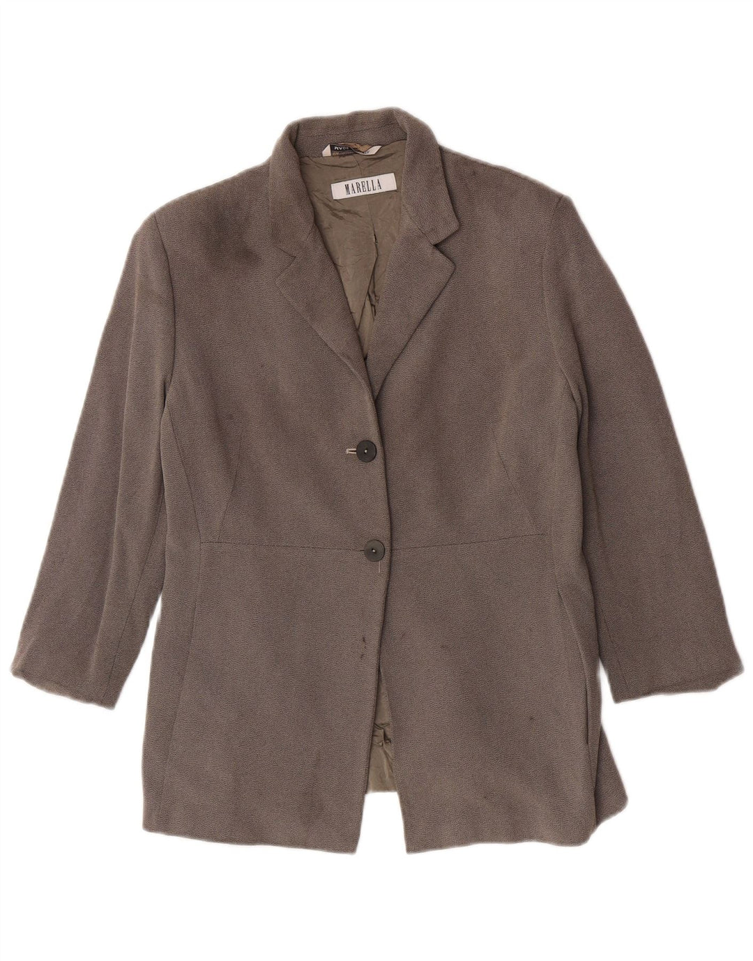 Marella Dame 2 Button Blazer Jacket UK 16 Large Grå Viscose