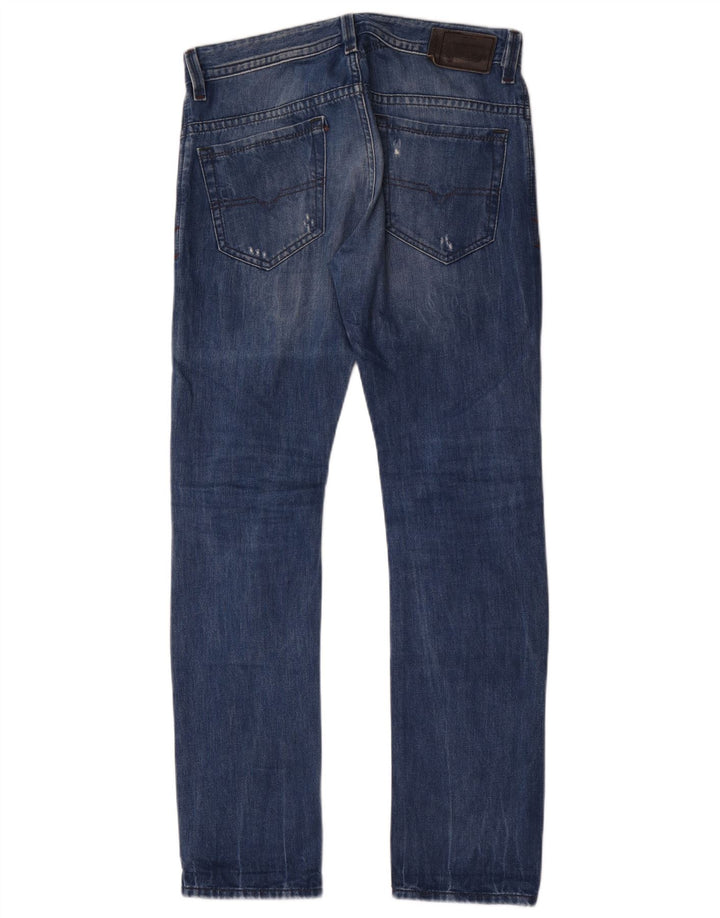 Diesel Herre Thavar Distressed Slim Skinny Jeans W29 L30 Blå