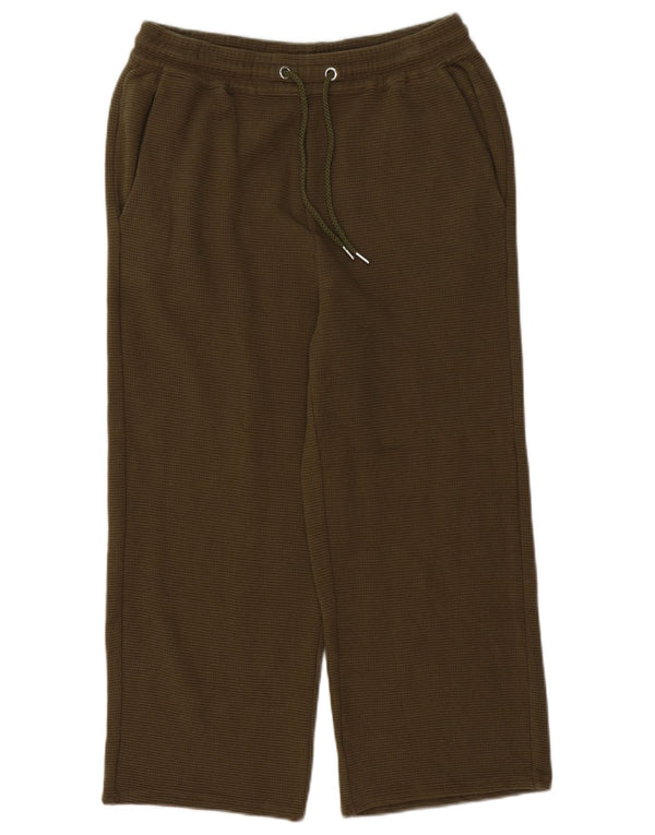 Tchibo Womens Tracksuit Bukser med brede ben IT 40/42 Small Khaki Cotton