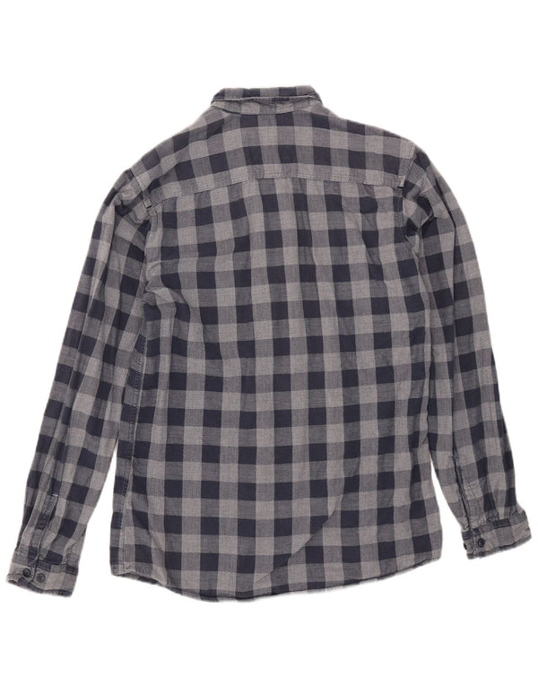 JACK & JONES Flannelskjorte til mænd Lille marineblå ternet bomuld