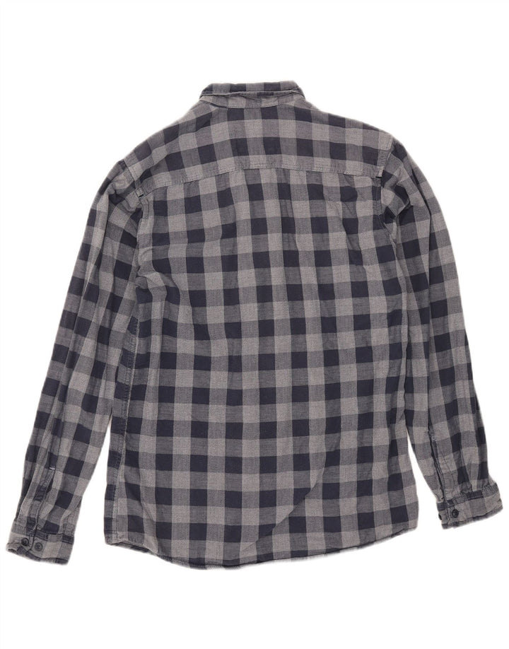 JACK & JONES Flannelskjorte til mænd Lille marineblå ternet bomuld
