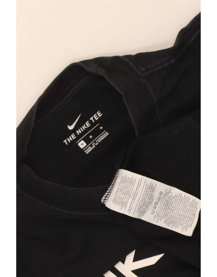 Nike Herre grafisk T-shirt Top Medium Sort Bomuld