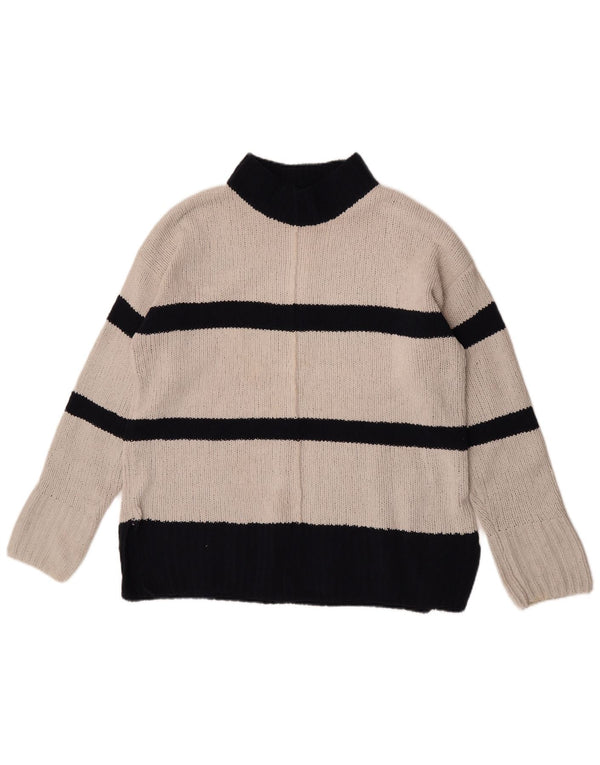 Marks & Spencer Womens Turtle Neck Jumper Sweater UK 14 Medium White