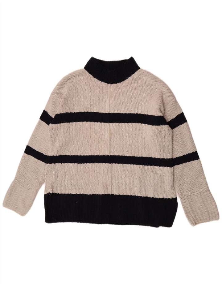 Marks & Spencer Dame Turtle Neck Jumper Sweater UK 14 Medium White