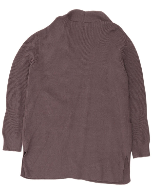 Marks & Spencer Dame Longline Open Cardigan Sweater UK 14 Large Grey