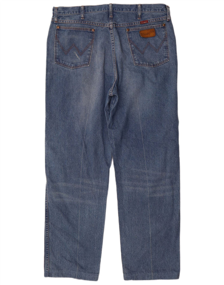 Wrangler Straight Jeans til mænd W38 L30 blå bomuld