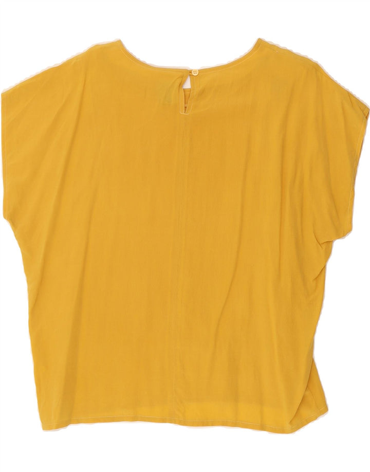 YESSICA Womens Oversized Blouse Top IT 40 Small Yellow Silk Vintage Yessica and Second-Hand Yessica from Messina Hembry 