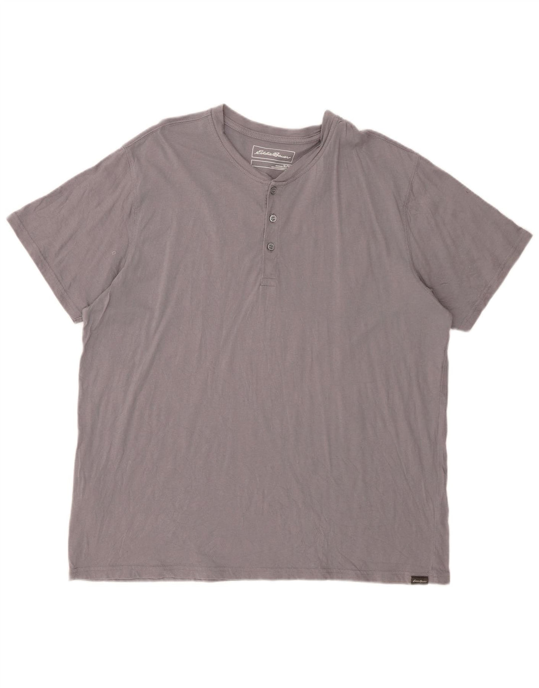 EDDIE BAUER Herre T-Shirt Top XL Grå Bomuld
