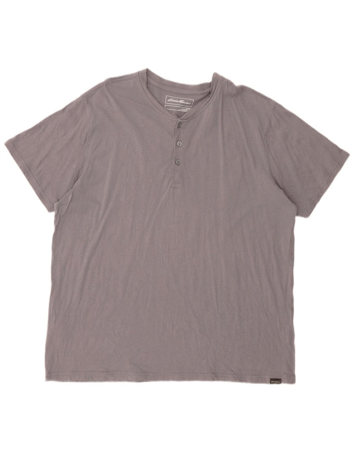EDDIE BAUER Herre T-Shirt Top XL Grå Bomuld