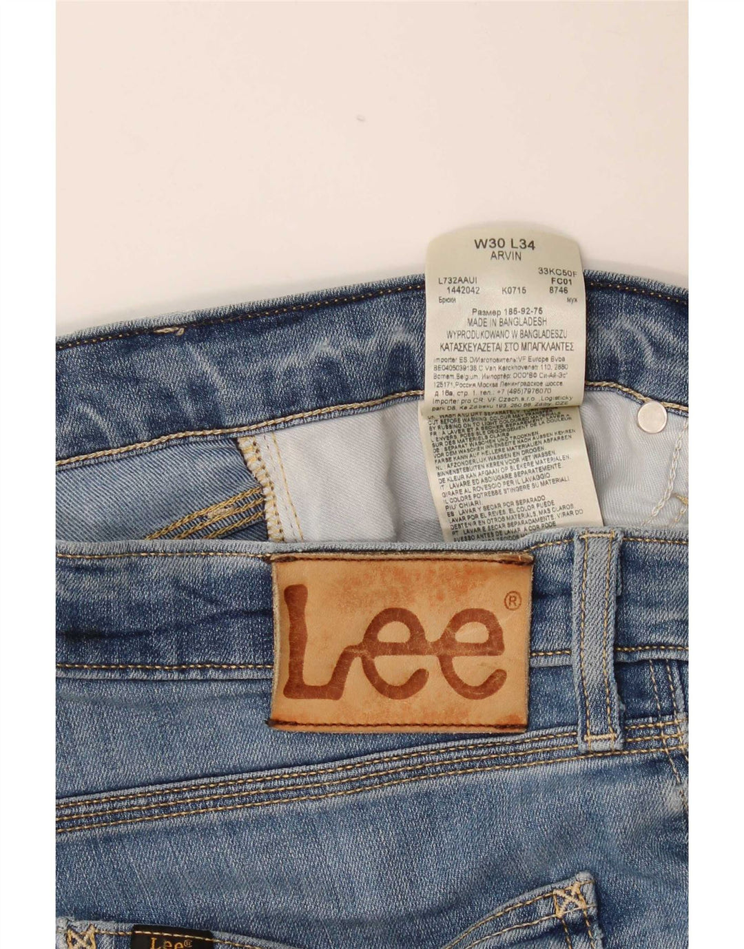 Lee Herre Arvin Tapered Jeans W30 L34 Blå Bomuld