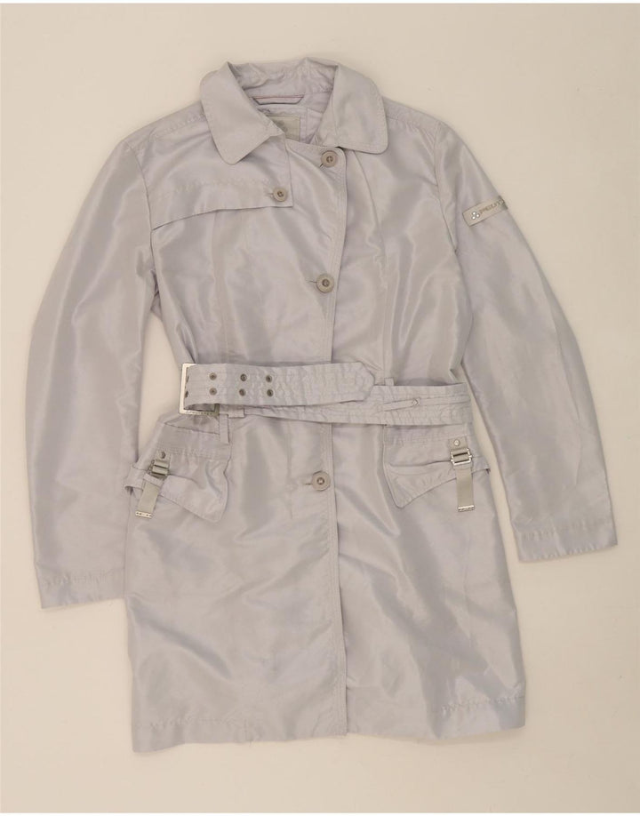 PEUTEREY Womens Trench Coat IT 48 XL Grey Polyester