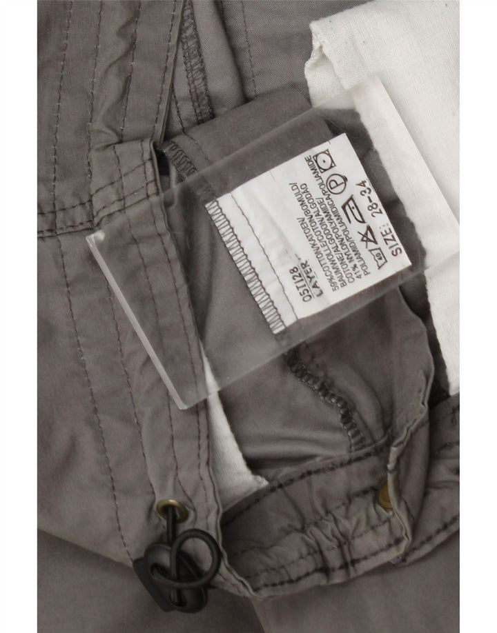 LEE Mens Straight Chino Trousers W28 L34 Grey Cotton