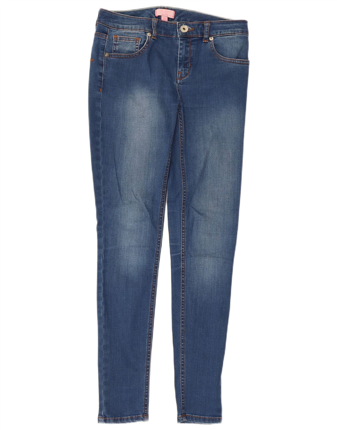 TED BAKER Dame Skinny Jeans W26 L30 Blå Bomuld