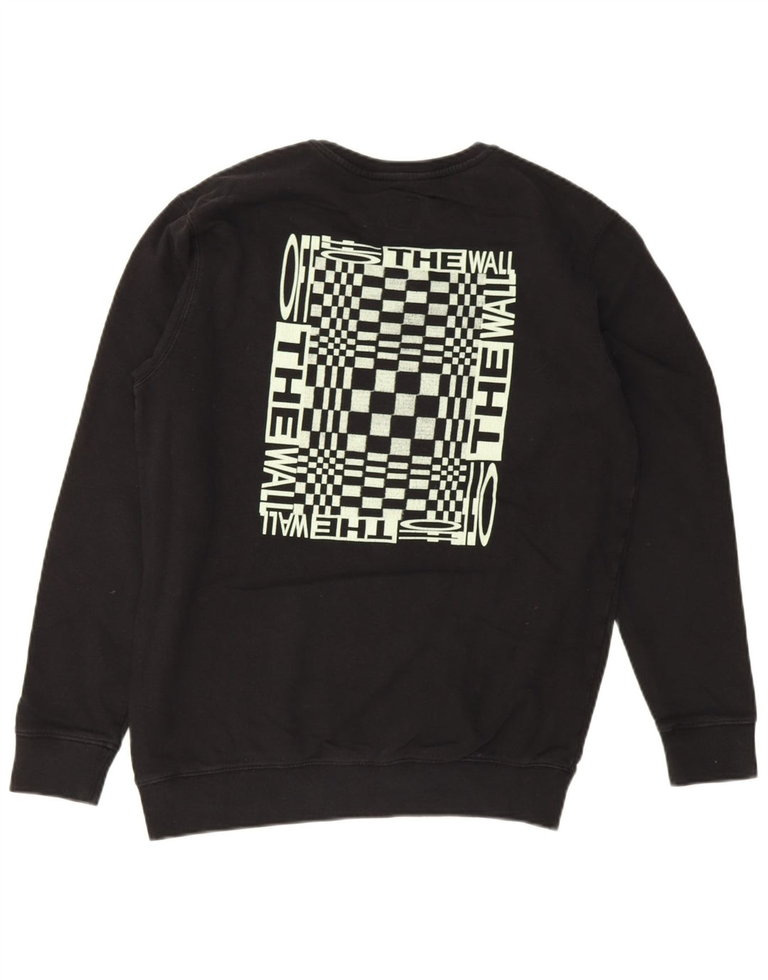 Vans Herre Grafisk Sweatshirt Jumper Stor Sort Bomuld