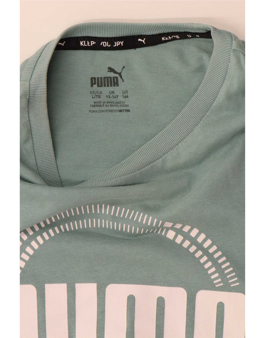 Puma Boys Grafisk T-Shirt Top 13-14 år Grøn