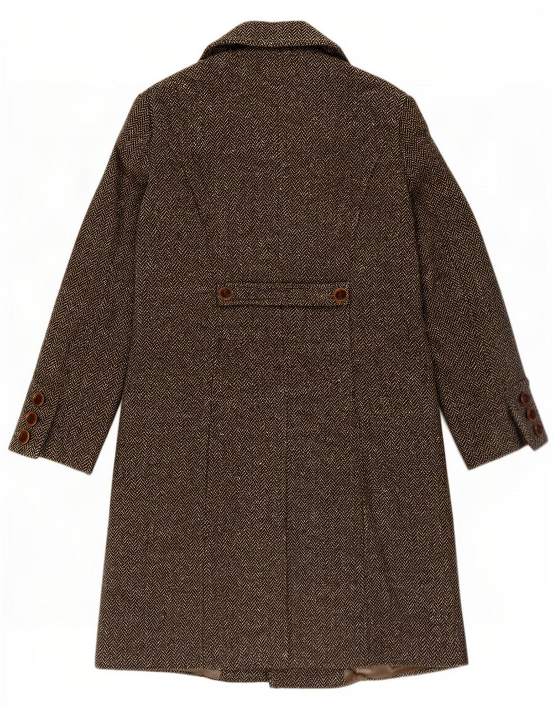 Marella Dame Dobbeltradet Frakke UK 12 Medium Brun Sildebensuld