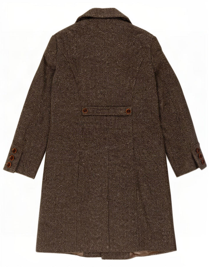 Marella Dame Dobbeltradet Frakke UK 12 Medium Brun Sildebensuld