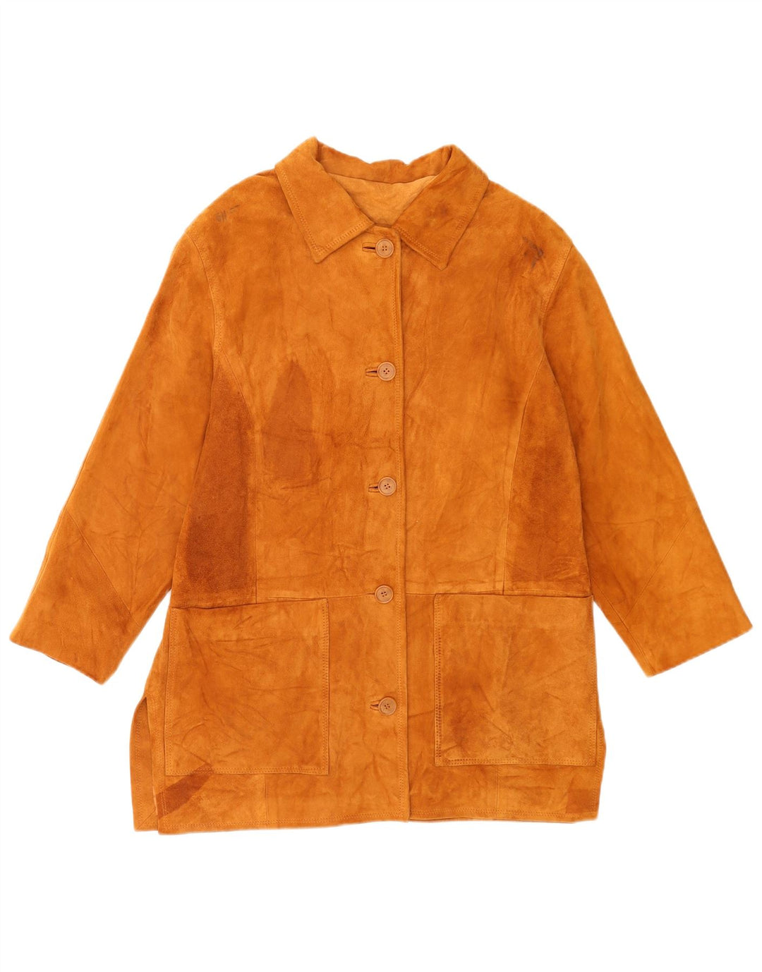 Vintage dame ruskindsjakke IT 42 medium brunt læder