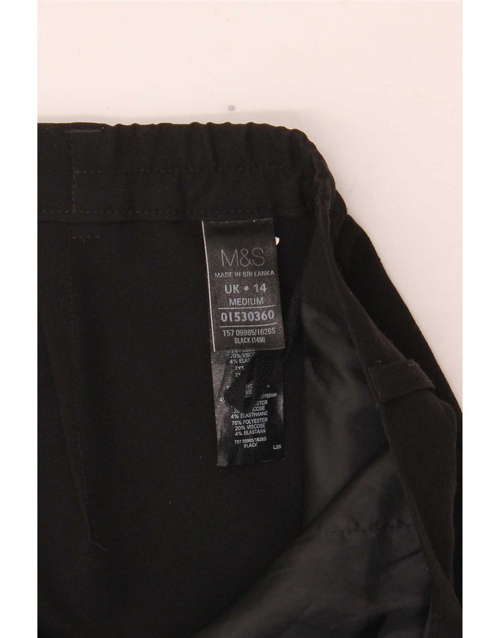 Marks & Spencer Lige jakkesæt til kvinder bukser UK 14 Medium W34 L30 Sort