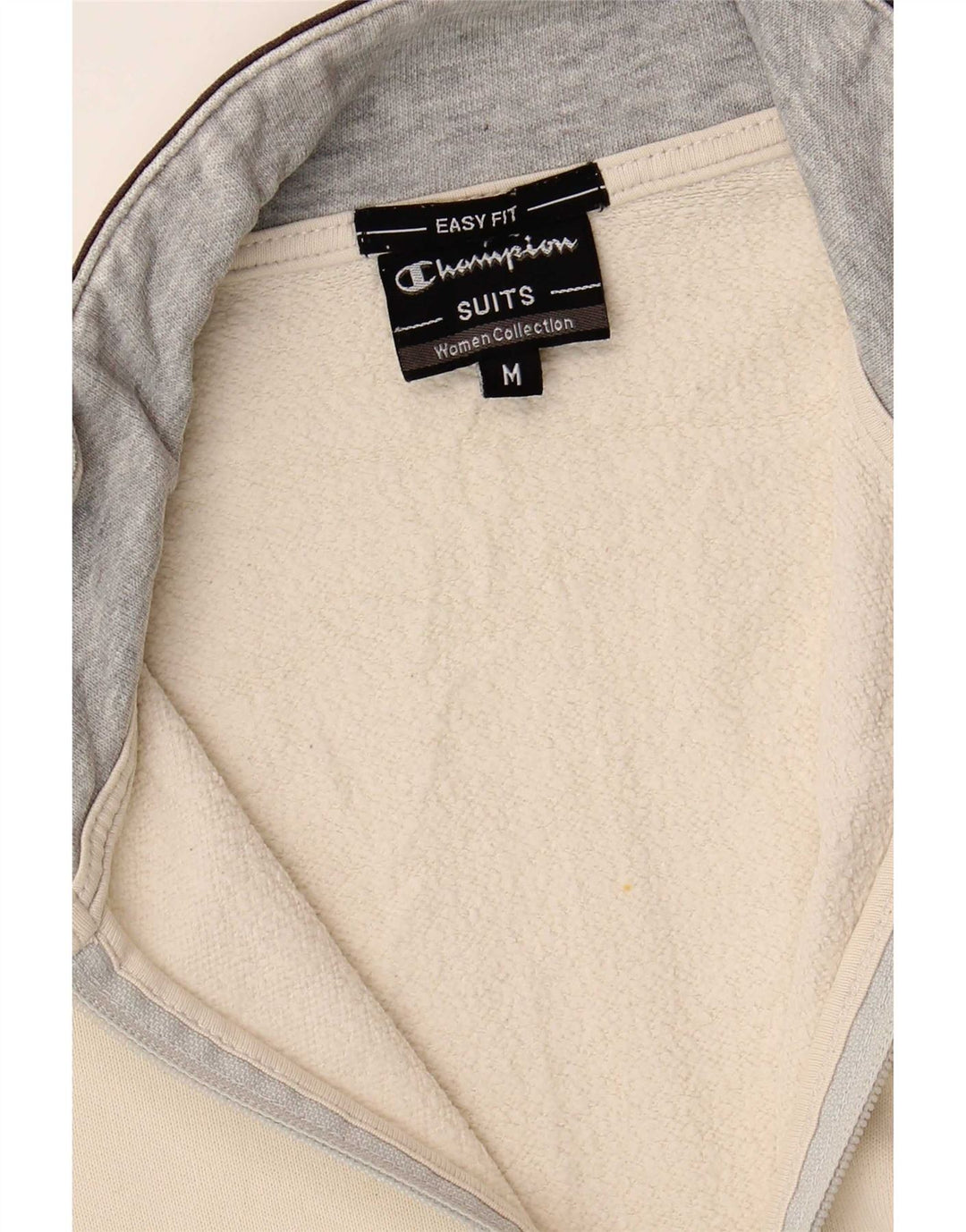 Champion Womens Easy Fit træningsdragt Topjakke UK 14 Medium Off White