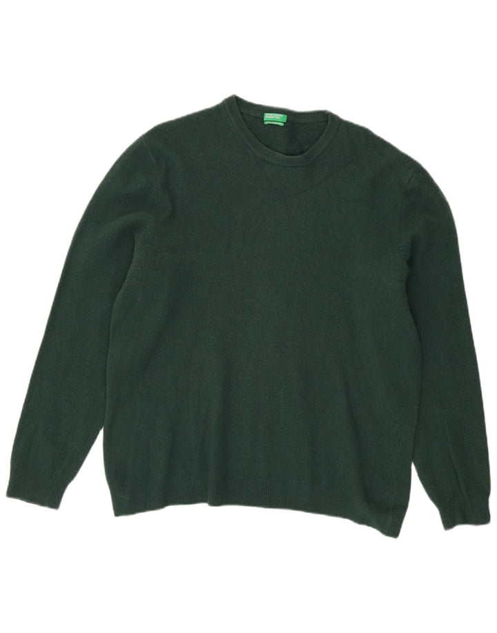 Benetton Dame Jumper Sweater UK 16 Stor Grøn