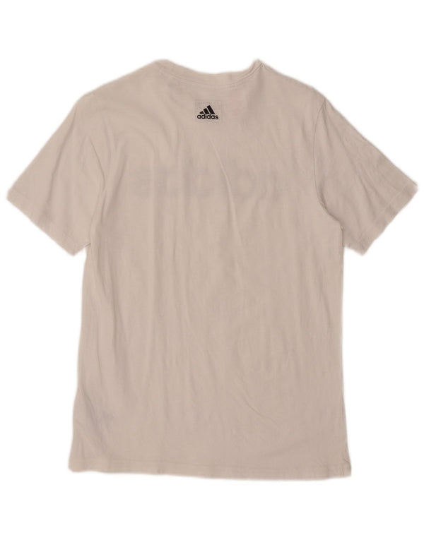Adidas drenge grafisk t-shirt top 13-14 år hvid bomuld