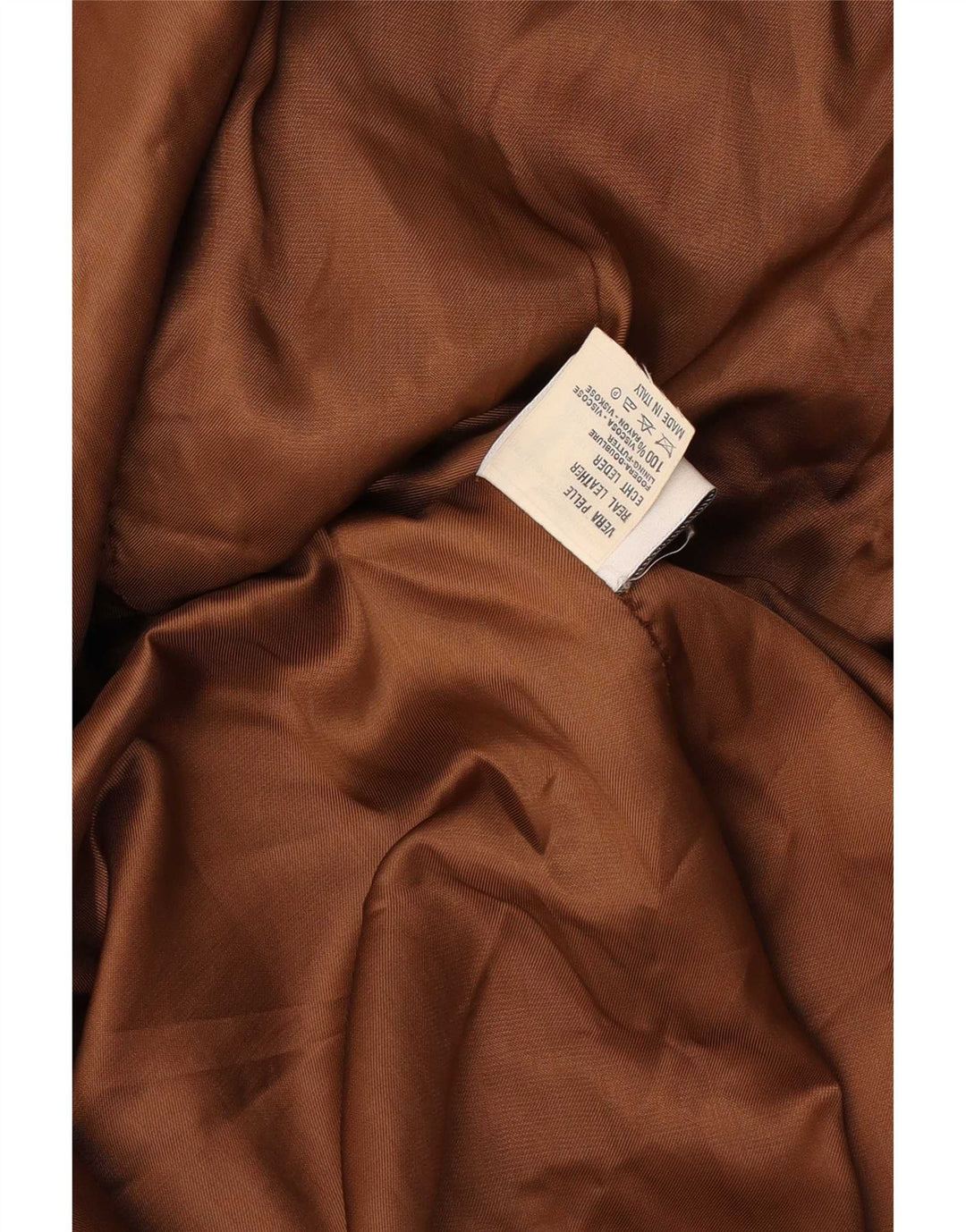 Vintage dame ruskindsjakke UK 14 medium brunt læder